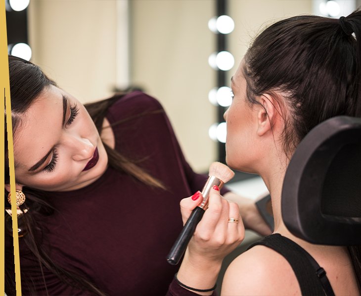 Party makeup application at Page 3 Salon