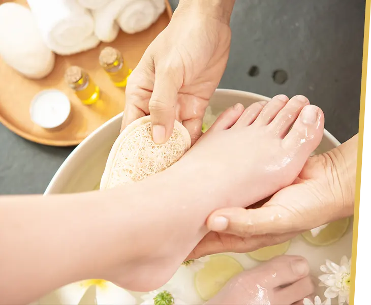 Pedicure and foot spa ritual at Page 3 Salon