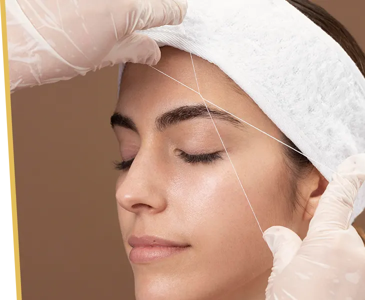Eyebrow threading service at Page 3 Salon